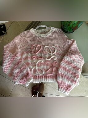 Anagram knit oversized mohair sweater